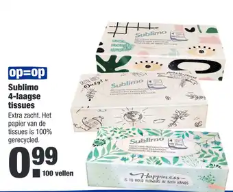 ALDI Sublimo 4-laagse tissues aanbieding