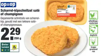 ALDI Scharrel-kipschnitzel saté of champignon aanbieding