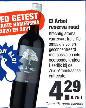 ALDI EI Árbol reserva rood aanbieding