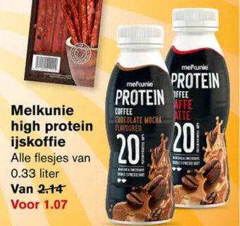 Hoogvliet Melkunie high protein ijskoffie 0.33 liter aanbieding