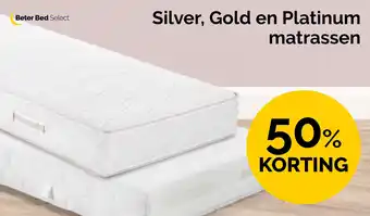 Beter Bed Silver, Gold en Platinum matrassen aanbieding