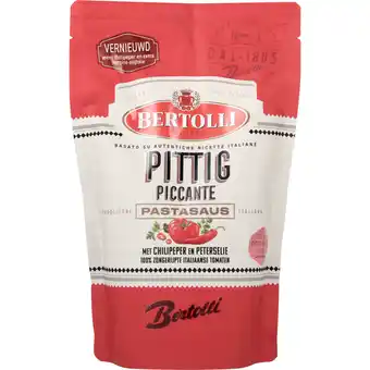 Dekamarkt Bertolli pastasaus in zak pittig aanbieding