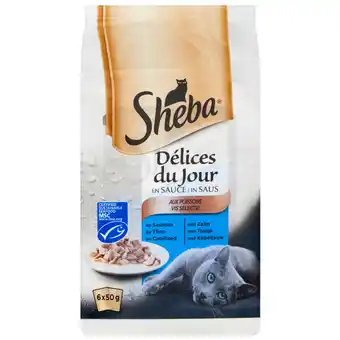 Dekamarkt Sheba délices du jour vis in saus 6 stuks aanbieding