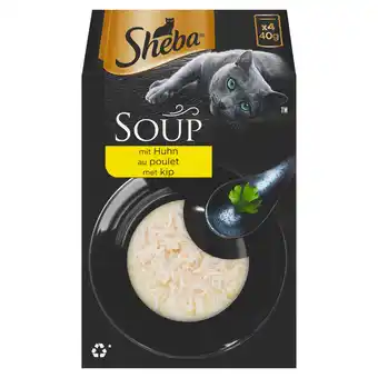 Dekamarkt Sheba kattenvoer soup kip 4 st aanbieding