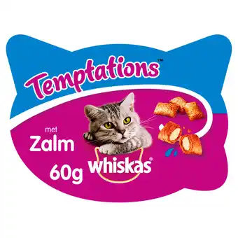 Dekamarkt Whiskas temptations zalm aanbieding
