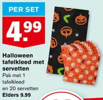 Hoogvliet Halloween tafelkleed met servetten aanbieding