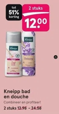 Etos Kneipp bad en douche aanbieding