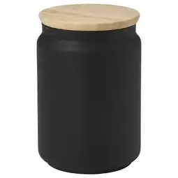 IKEA Eklatera voorraadpot met deksel, zwart, 1.1 l aanbieding