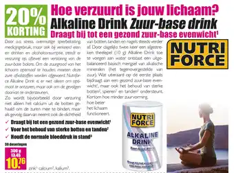 Gezond & Wel Nutri Force Alkaline Drink aanbieding