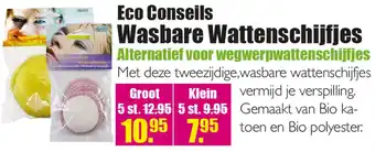 Gezond & Wel Eco Conseils Wasbare Wattenschijfjes aanbieding