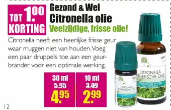 Gezond & Wel Gezond & Wel Citronella olie aanbieding