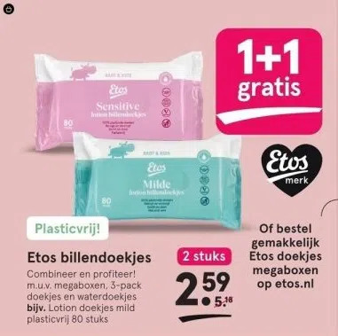 Etos Etos billendoekjes aanbieding