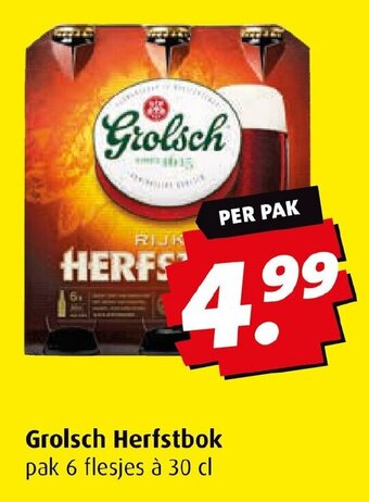 Nettorama Grolsch Herfstbok pak 6 flesjes à 30 cl aanbieding