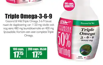 Gezond & Wel Triple Omega-3-6-9 aanbieding