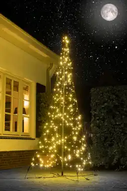 Intratuin Fairybell vlaggenmast kerstboom h 300 cm met 320 led lampjes warm wit aanbieding