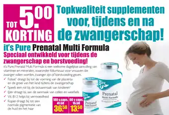 Gezond & Wel it's Pure Prenatal Multi Formula aanbieding