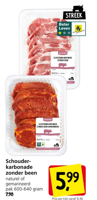 Jan Linders Schouderkarbonade zonder been aanbieding