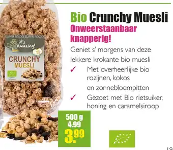 Gezond & Wel Bio Crunchy Muesli aanbieding