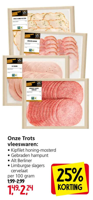 Jan Linders Onze Trots vleeswaren aanbieding