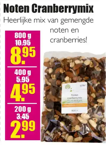 Gezond & Wel Noten Cranberrymix aanbieding