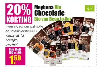 Gezond & Wel Meybona Bio Chocolade aanbieding