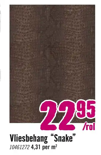 Hornbach Vliesbehang "Snake" aanbieding