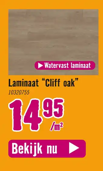 Hornbach Laminaat "Cliff oak" aanbieding