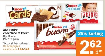 Albert Heijn Alle Kinder chocolade of koek aanbieding