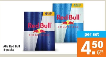 Albert Heijn Alle Red Bull 4-packs aanbieding