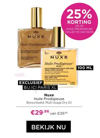 ICI Paris XL Nuxe Huile Prodigieuse aanbieding