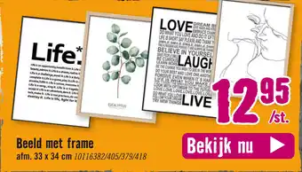 Hornbach Beeld met frame aanbieding