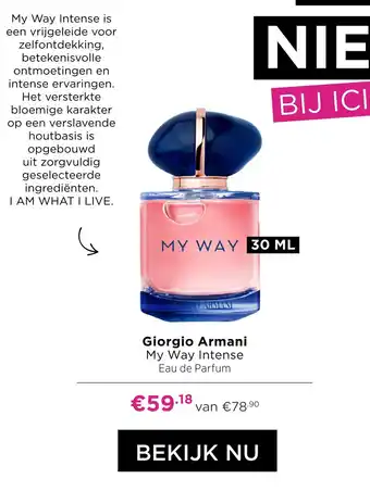 ICI Paris XL Giorgio Armani My Way Intense aanbieding