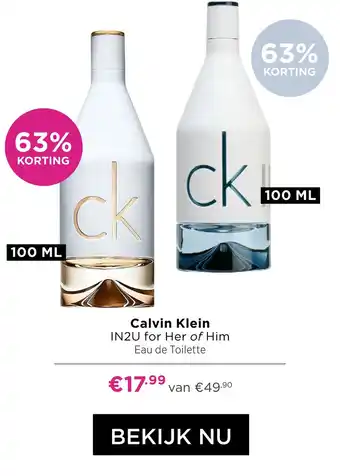 ICI Paris XL Calvin Klein IN2U for Her of Him aanbieding