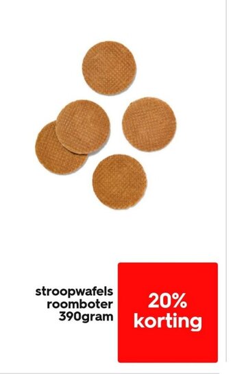 HEMA stroopwafels roomboter 390 gram aanbieding