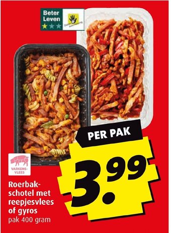 Boni Roerbak schotel met reepjesvlees of gyros 400 gram aanbieding