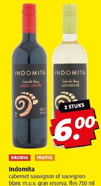 Boni Indomita 750 ml 2 stuks aanbieding