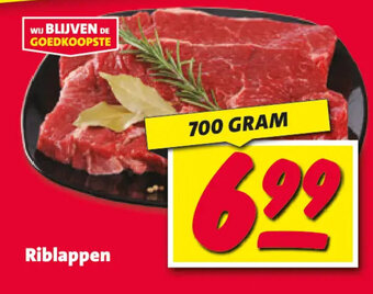 Nettorama Riblappen 700 GRAM aanbieding