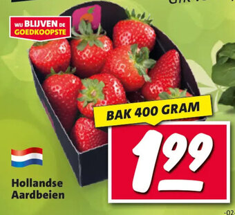 Nettorama Hollandse Aardbeien 400 GRAM aanbieding