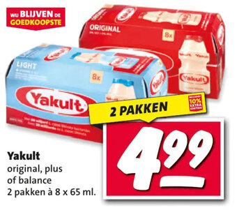 Nettorama Yakult 2 pakken 8 x 65 ml aanbieding