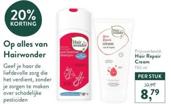 Holland & Barrett Op alles van hairwonder aanbieding