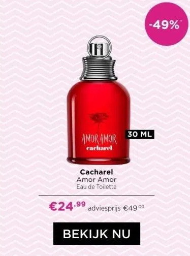 ICI Paris XL Cacharel amor amor eau de toilette aanbieding