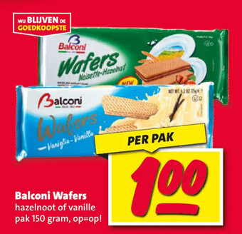 Nettorama Balconi Wafers 150 gram aanbieding