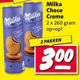 Nettorama Milka Choco Creme 2 x 260 gram 2 PAKKEN aanbieding