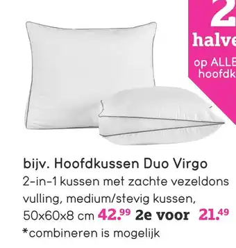 Leen Bakker Hoofdkussen Duo Virgo aanbieding