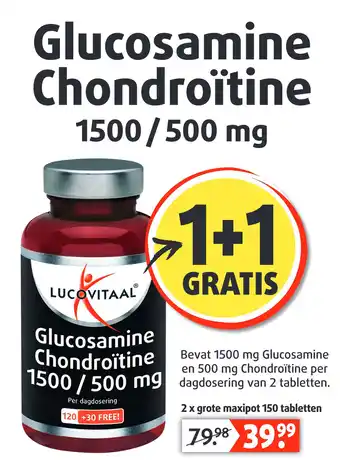 Lucovitaal Glucosamine Chondroïtine 1500 / 500 mg aanbieding