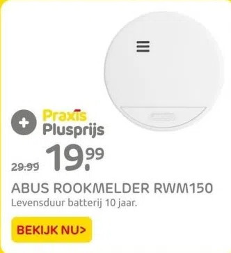 Praxis Abus rookmelder rwm150 aanbieding