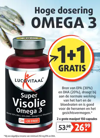 Lucovitaal Super Visolie Omega 3 aanbieding