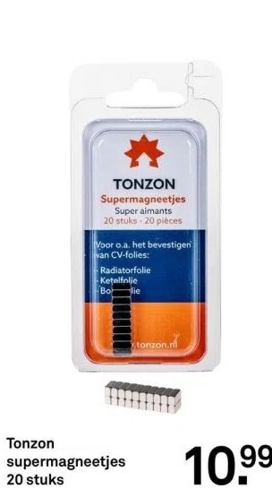 Karwei Tonzon supermagneetjes 20 stuks aanbieding
