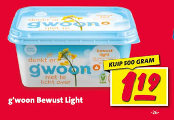 Nettorama g'woon Bewust Light 500 GRAM aanbieding