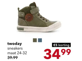 Scapino twoday sneakers maat 24-32 aanbieding